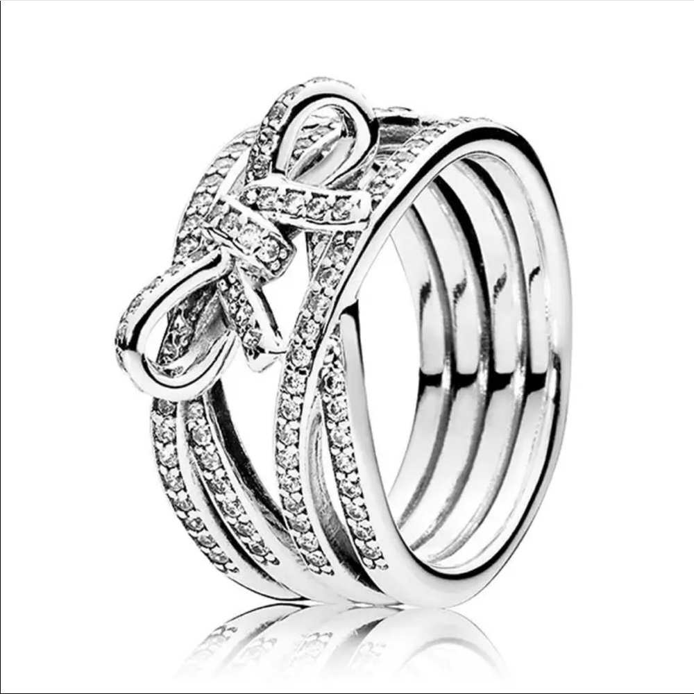 .925 sterling silver Bow Ring - Picture 5 of 8